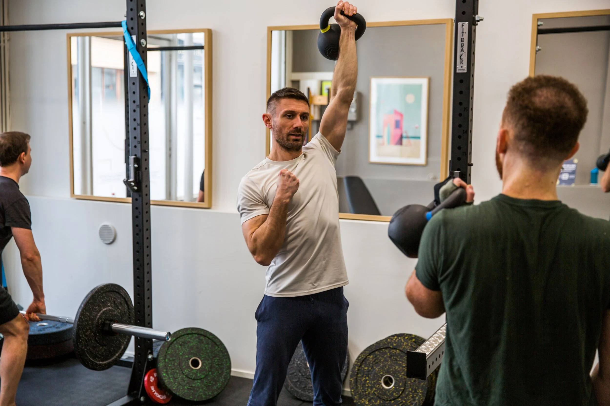Kettlebell held overhead